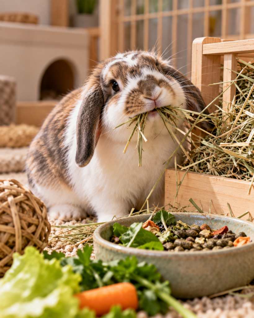 ¿Qué debe comer un conejo cada día?