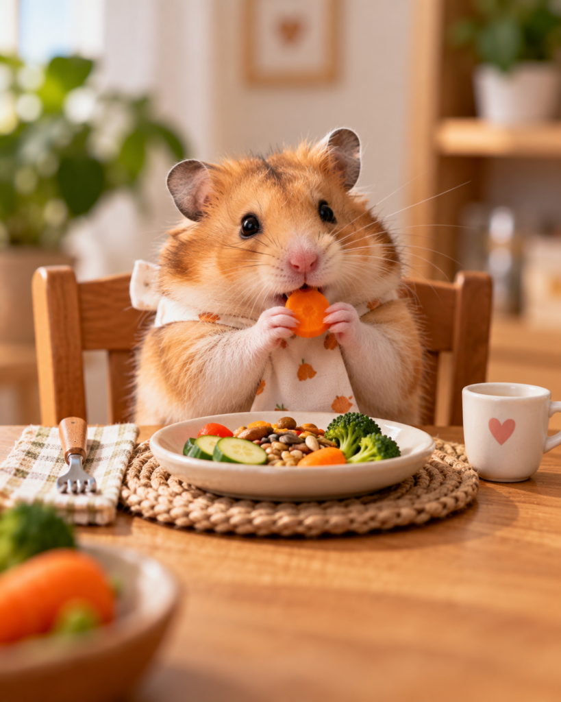 La alimentación de tu hámster importa más de lo que parece